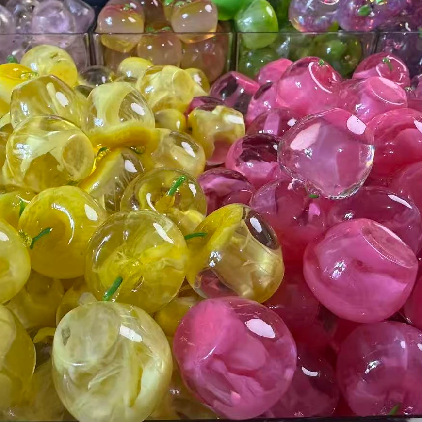 【哈哈】国风晕染车厘子 (夜光）水果系列 树脂手工diy