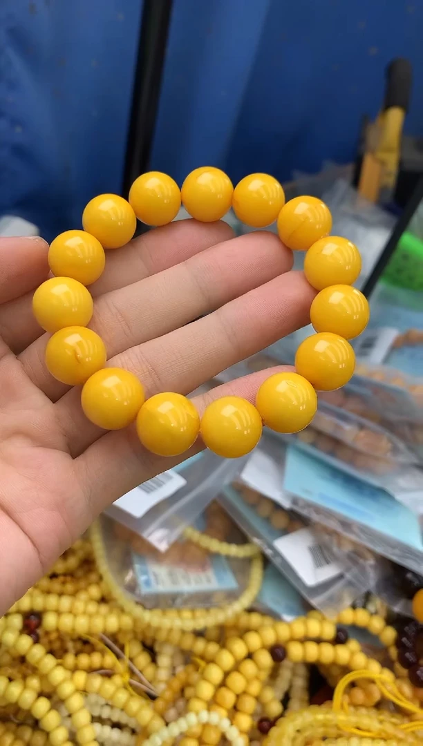 裸石蜜蜡未镶嵌手串