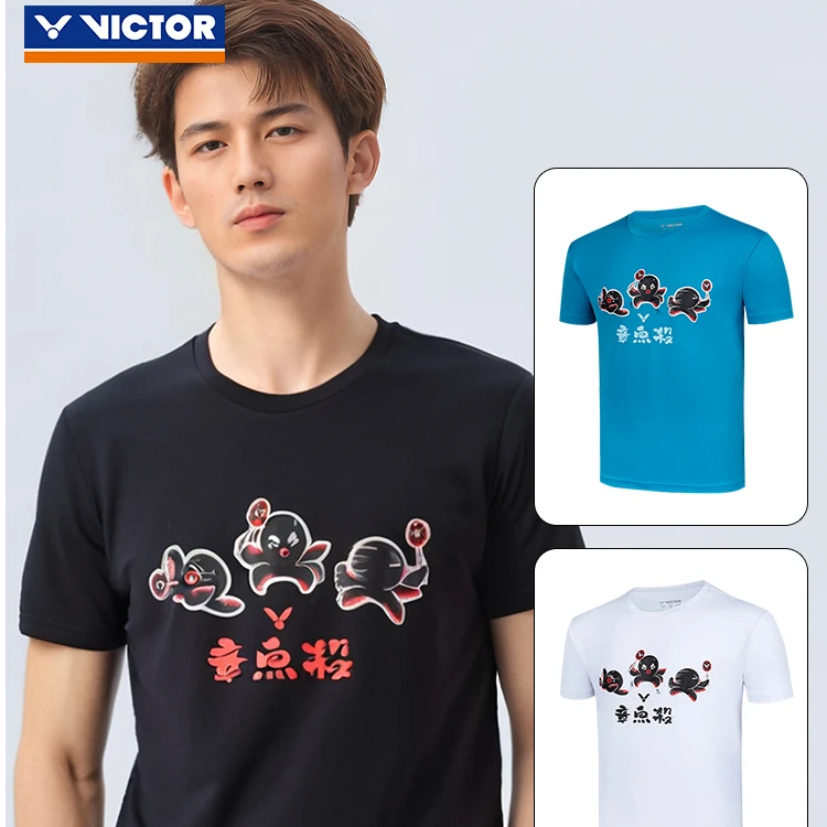 正品VICTOR威克多胜利羽毛球服针织短袖T恤运动服休闲服T-50029