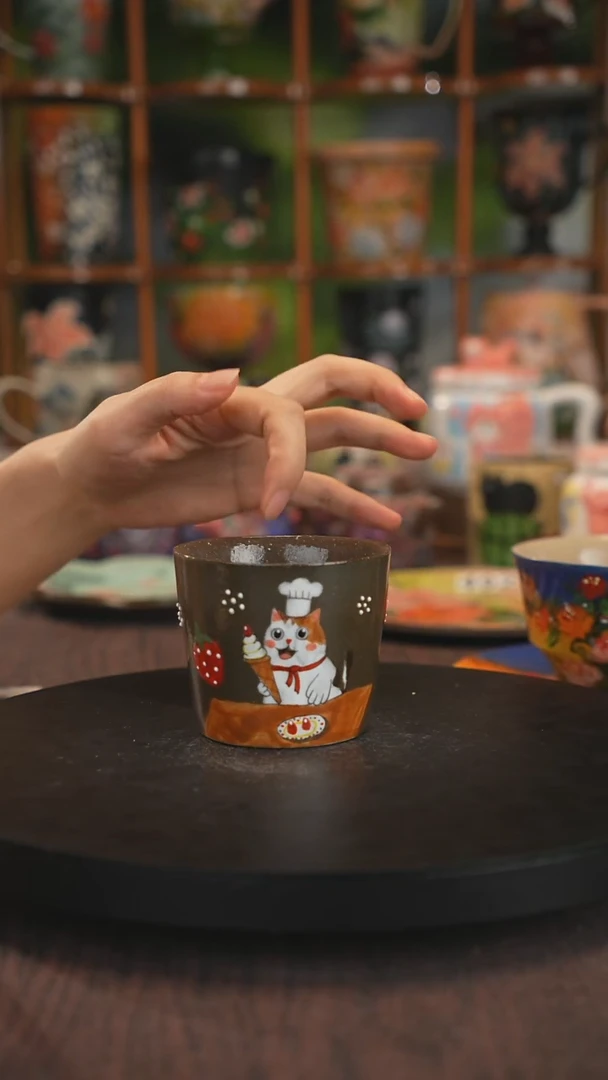 紫砂油画釉下彩手绘