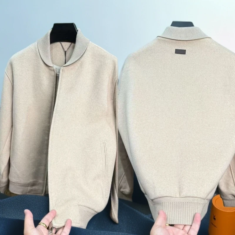 【轻奢】男士秋季欧货新款羊毛混纺商务休闲夹克外套