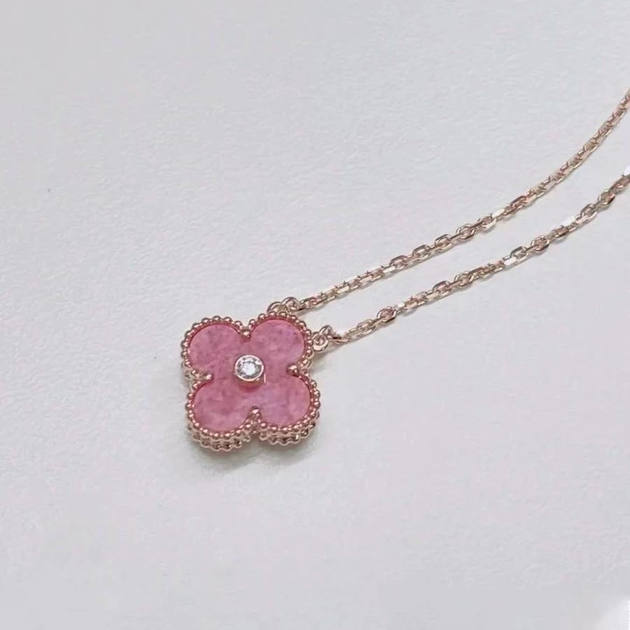 铜合金项链 四叶草项链天经典简约锁骨链