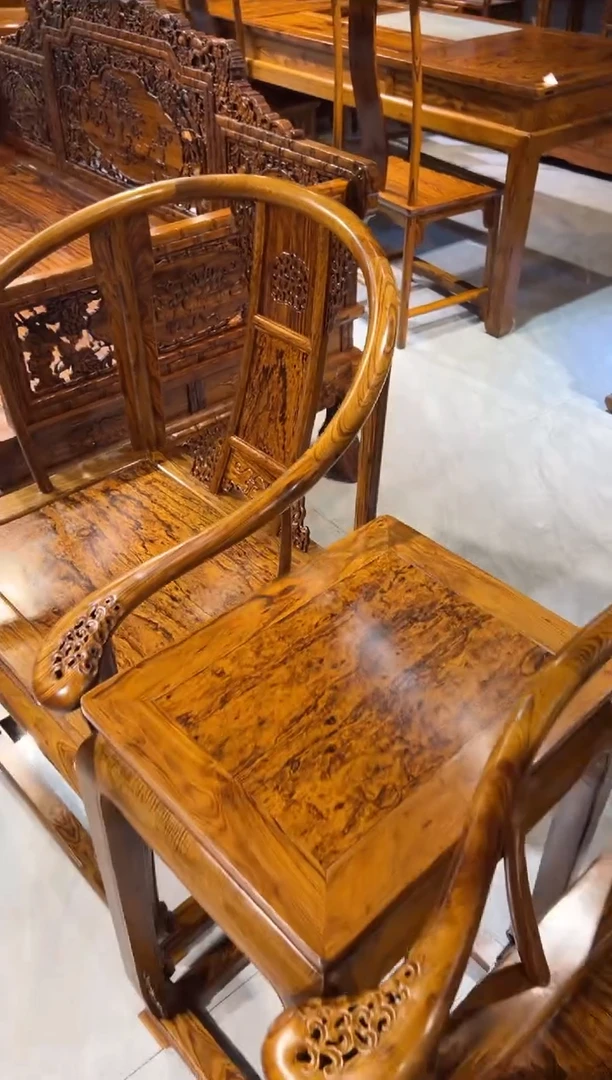 花梨木类皇宫椅三件套家具