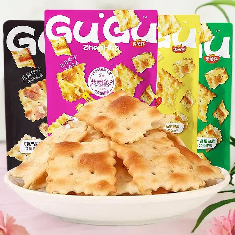 香美客苏打饼干菇菇珍好黑松露火腿味海盐咸味香葱无蔗糖零食