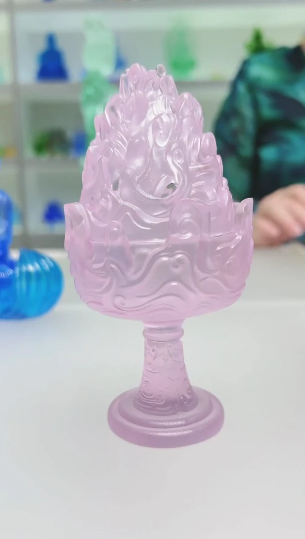手工艺品琉璃阿**多古法琉璃博山炉