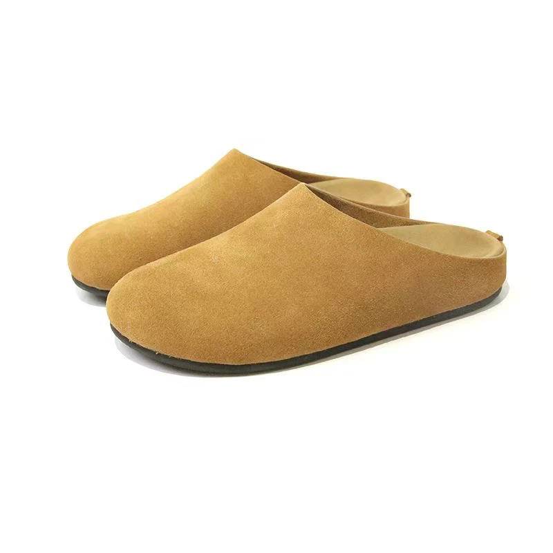 BOKEN牛反绒穆勒勃肯多嘴驴半托清凉透气软厚底拖鞋舒适