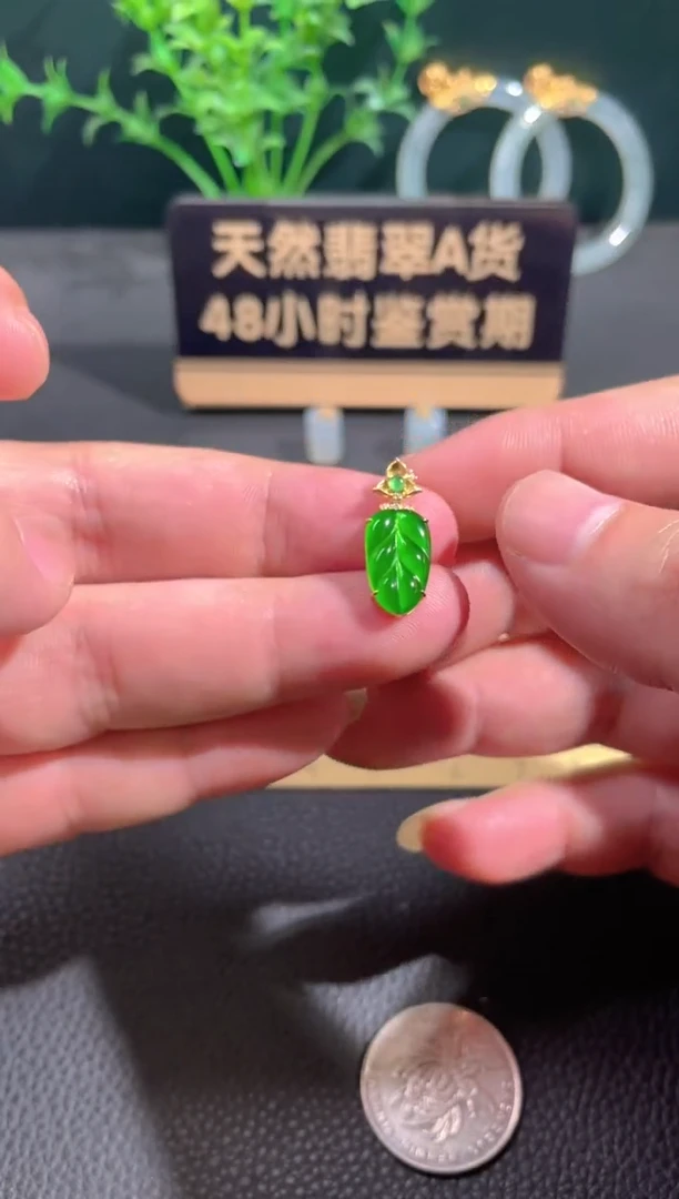 翡翠18K金镶嵌颈饰翡翠