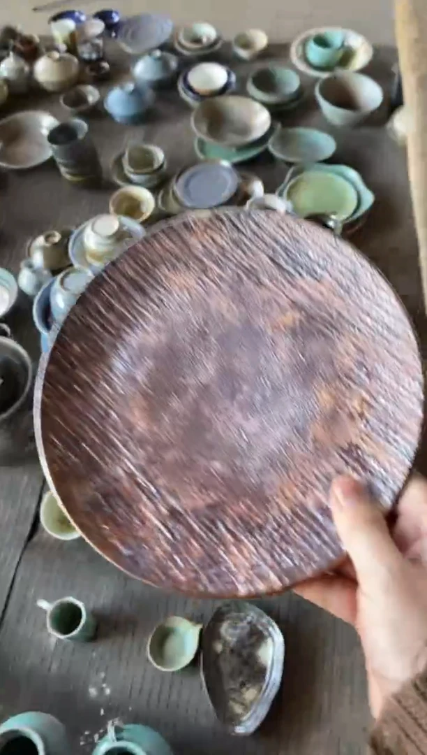 【闪购商品】浪鬼家釉绘柴烧盘