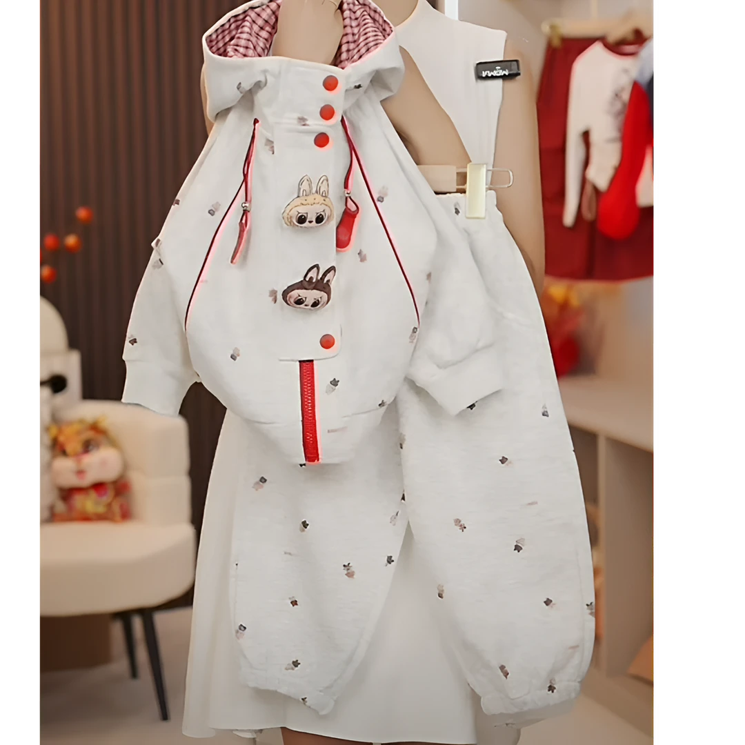 女童2025秋卫衣套装款洋气女孩公仔运动衣服儿童春季休闲两件套