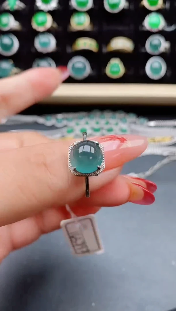 【闪购商品】翡翠戒指银S925镶嵌5080550