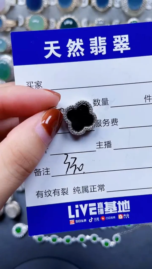 翡翠银S925镶嵌颈饰330