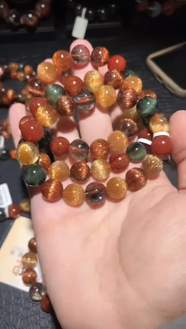 【闪购商品】水晶手链未镶嵌发晶多宝单圈A12（多样性发其一）