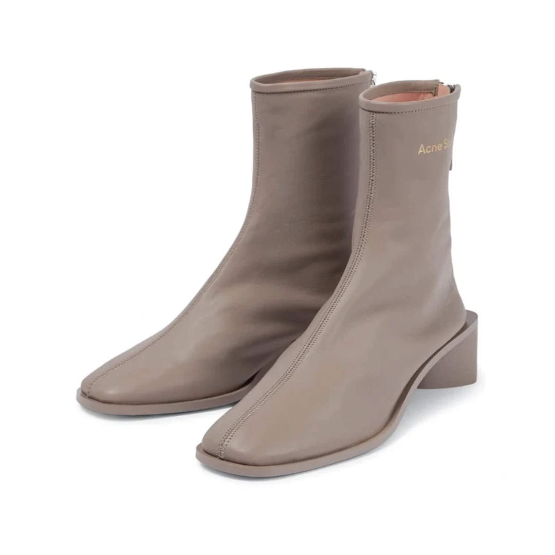 未使用 Acne studio 汤/TP033484/短靴 奶茶色