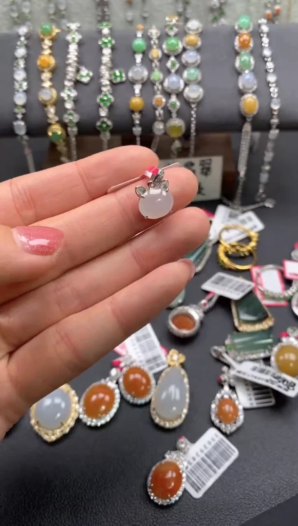 【闪购商品】翡翠戒指银S925镶嵌111111111     6