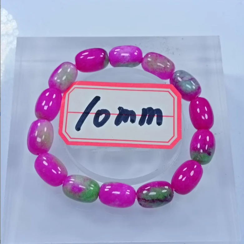 玫绿花舒桶珠10mm手串发一条I43