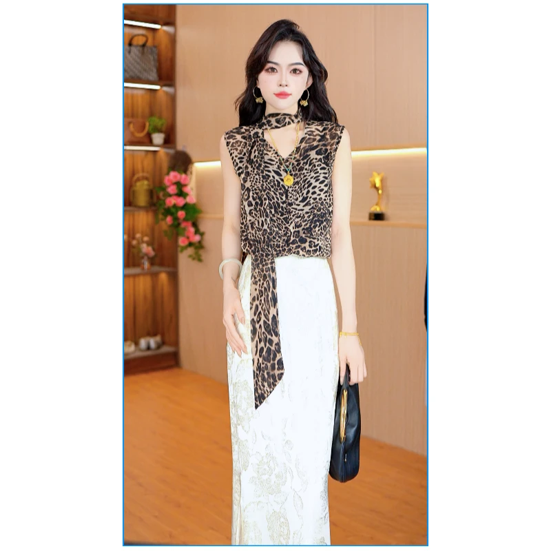 7310-3【豹纹】新款女士上衣小衫