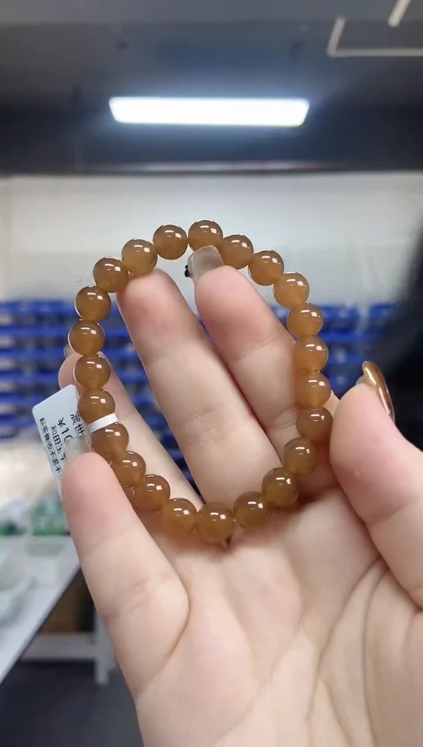 【闪购商品】和田玉（糖玉）手串未镶嵌多样性发其一颜色微差