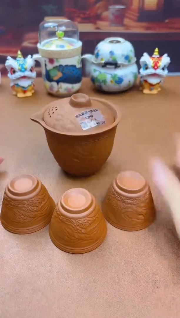 陶瓷茶具摆件旅行套组