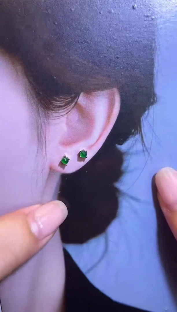 翡翠银S925镶嵌吊坠(不含链)1