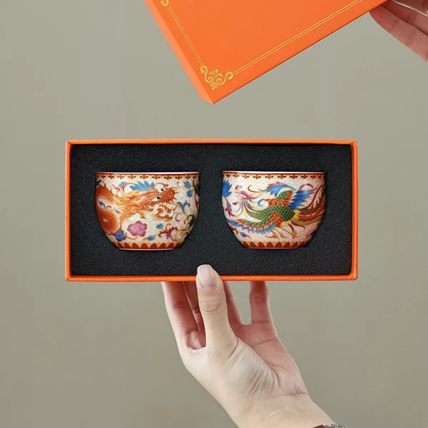 D104-龙凤对杯（带礼盒）