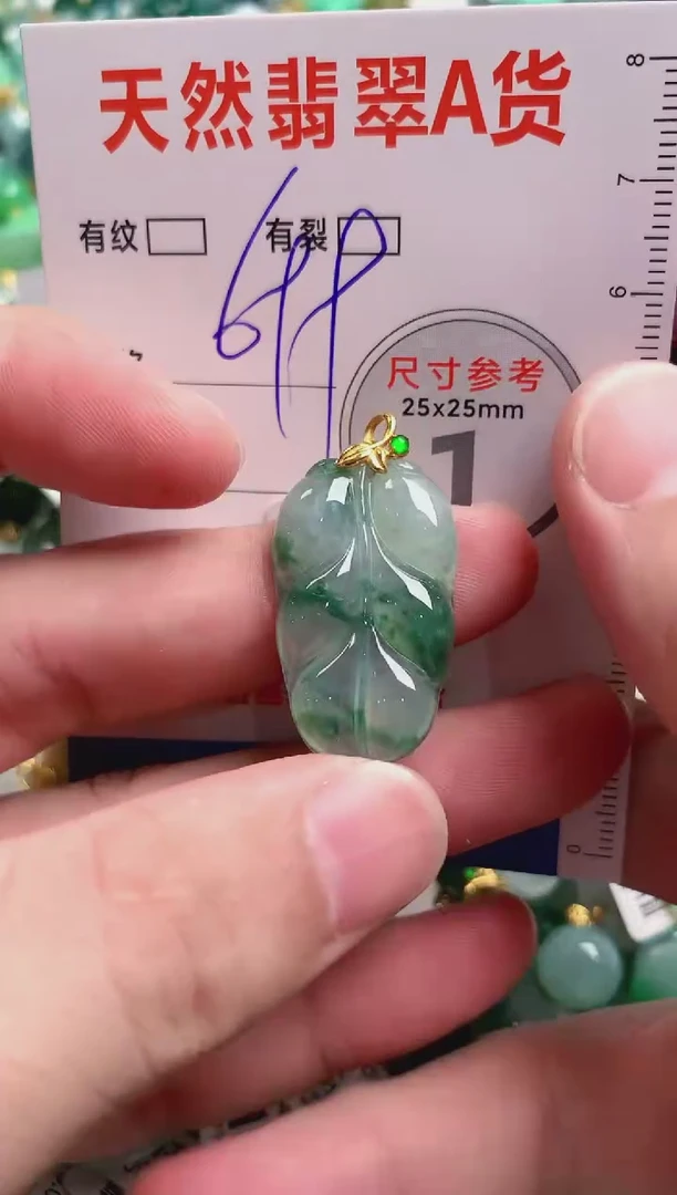 翡翠18K金镶嵌颈饰0297661622