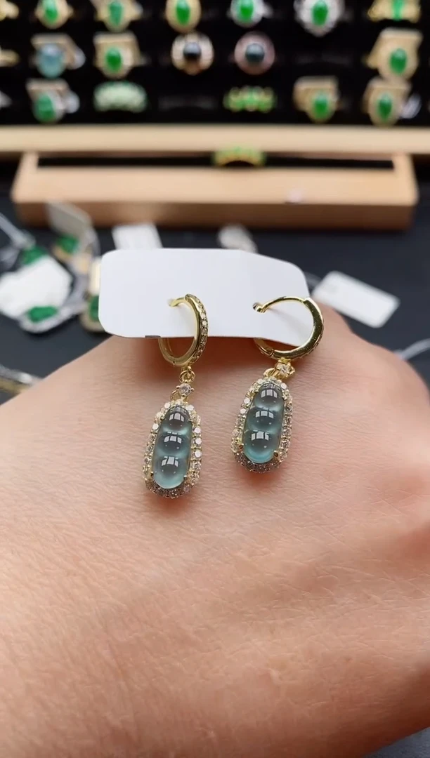 银S925镶嵌戒指翡翠1