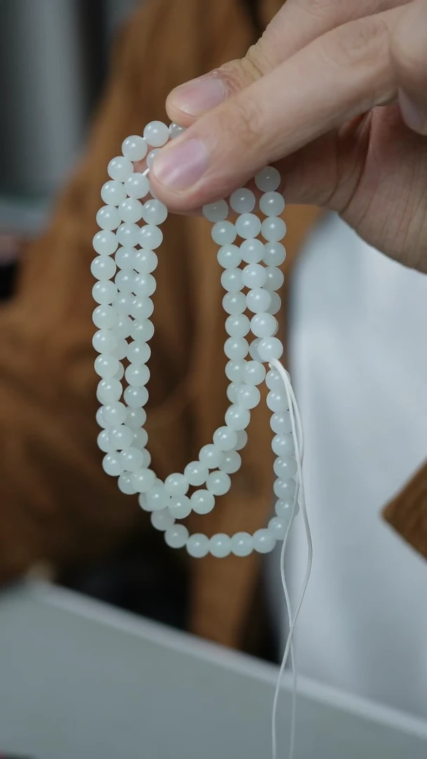 【闪购商品】和田玉颈饰未镶嵌36号-6mm珠串/GG/1