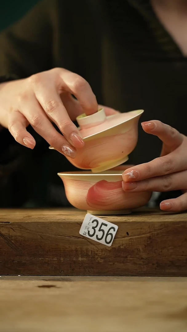 【闪购商品】瓷片小钱叠叠乐盖碗 /设计师 牧渔 款