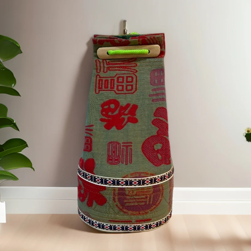 华姐新款夹板福字纯棉双层纱硬圈硬底鹌鹑布袋