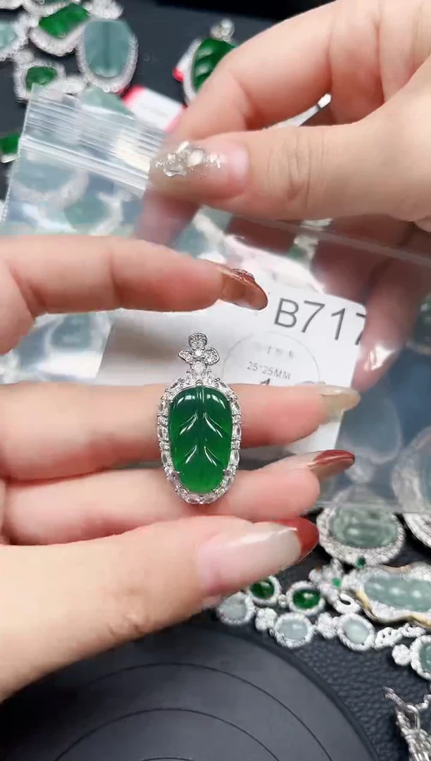 【闪购商品】翡翠颈饰未镶嵌赠皮绳717