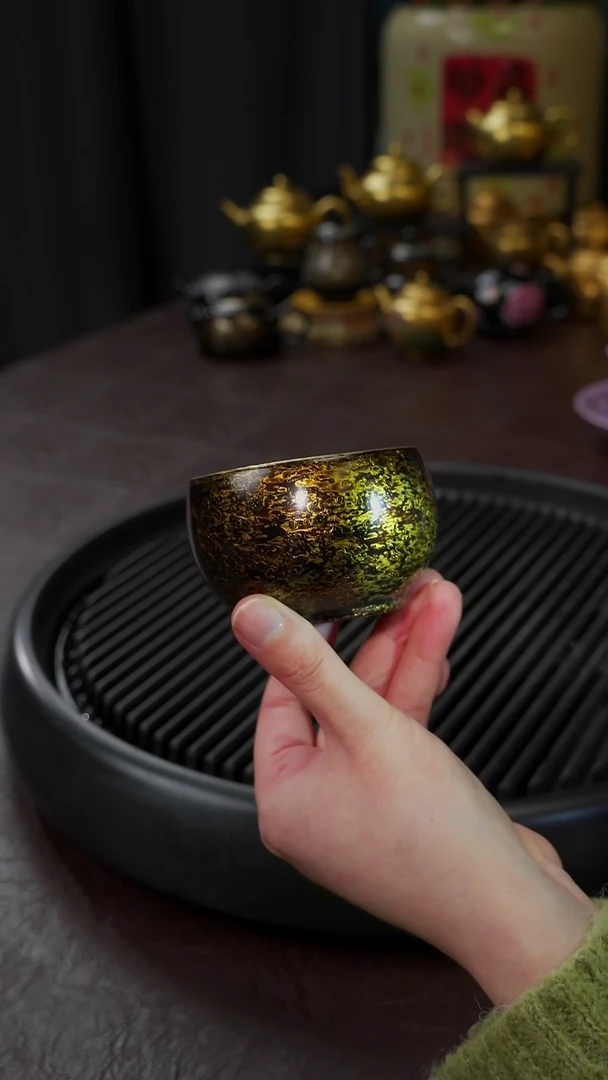 【闪购商品】杯【宜景窑大漆鎏金】杯子14