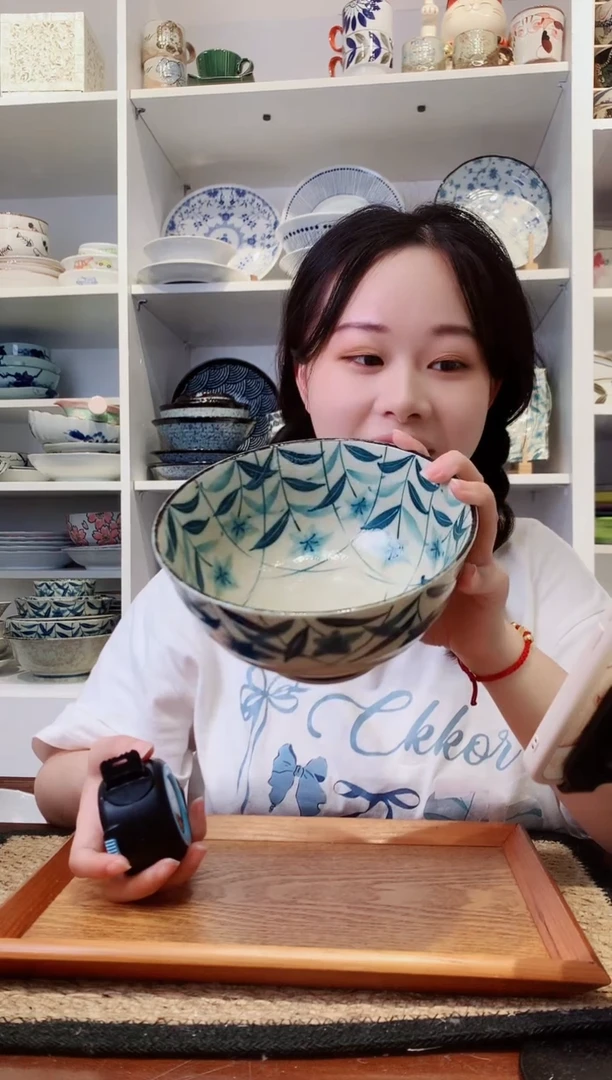 陶瓷【微瑕】黄泥桔梗拉面碗