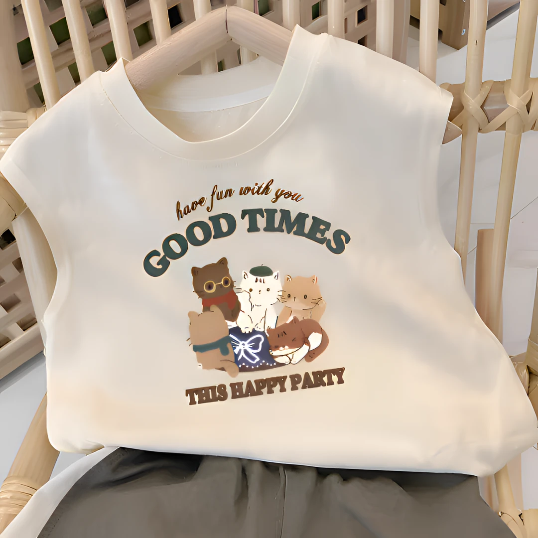 儿童无袖t恤夏季男女童纯棉小背心男童薄款可爱卡通印花韩版上衣T