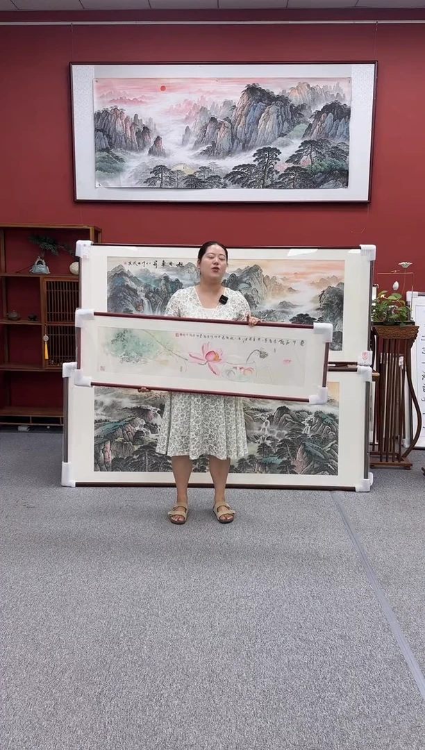 国画手绘 连年有余  150*45