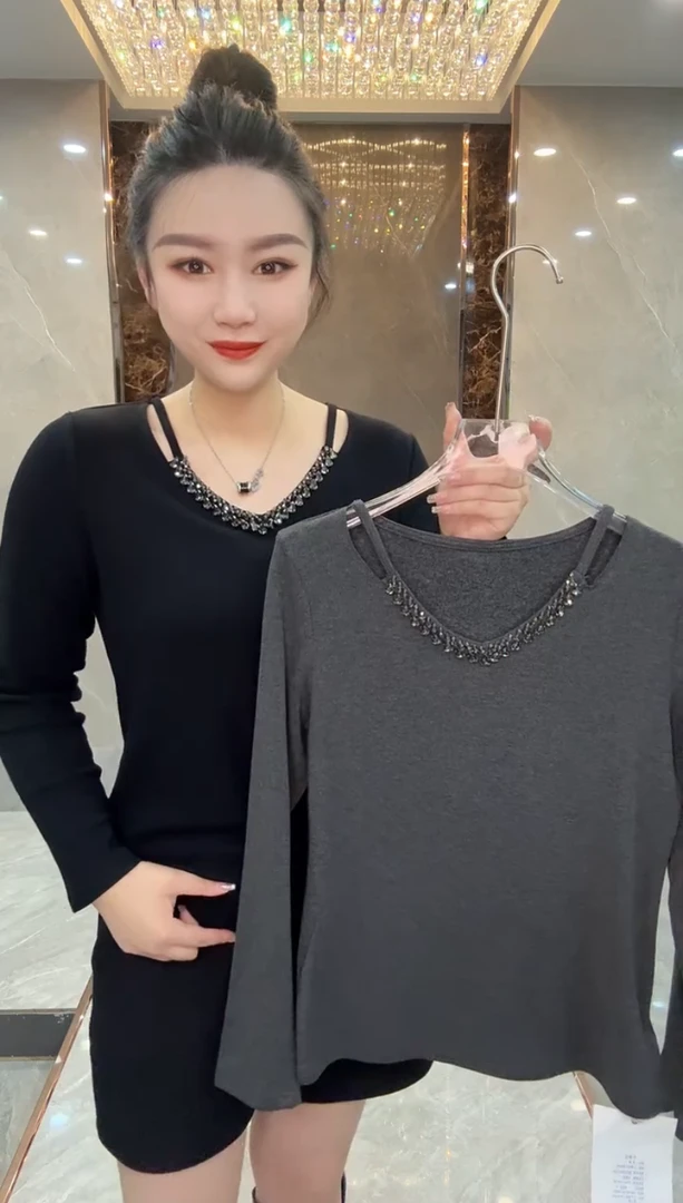 2025新款冬季新款时尚重工高弹气质百搭洋气小衫设计感上衣