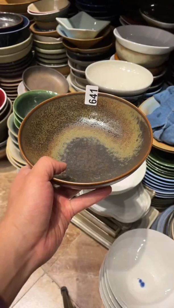 【闪购商品】瓷片641 青灰平底菜盘1个