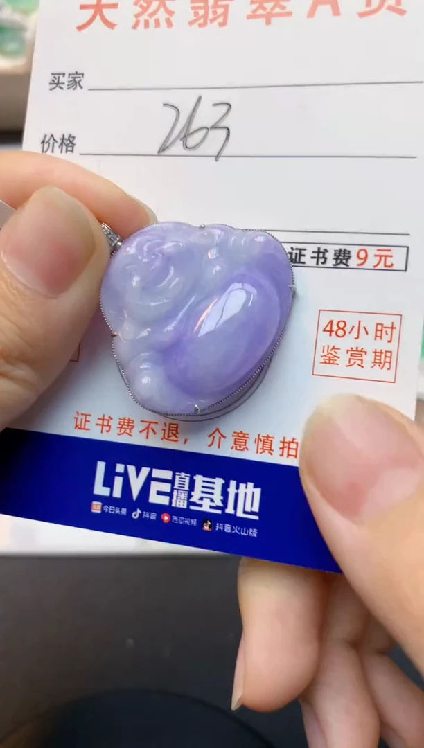 颈饰18K金镶嵌翡翠天然缅甸A货翡翠百元以上9元证书费自理