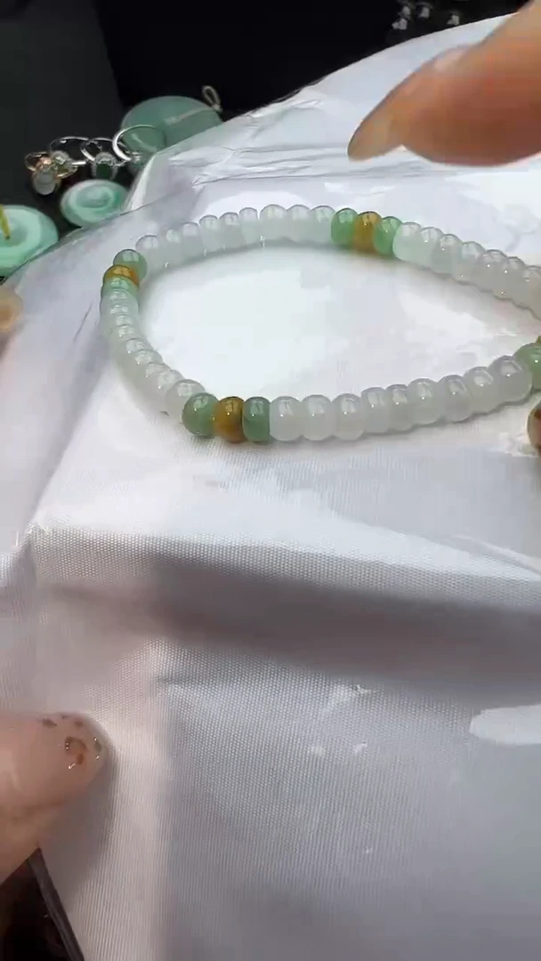 未镶嵌手串翡翠算盘珠卡6左右