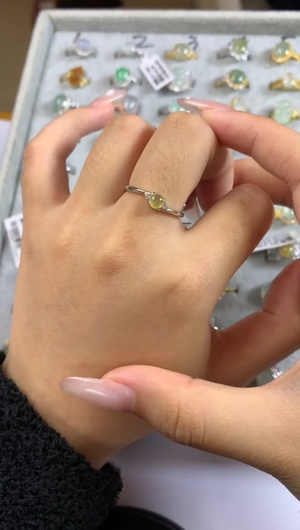 银S925镶嵌戒指翡翠49