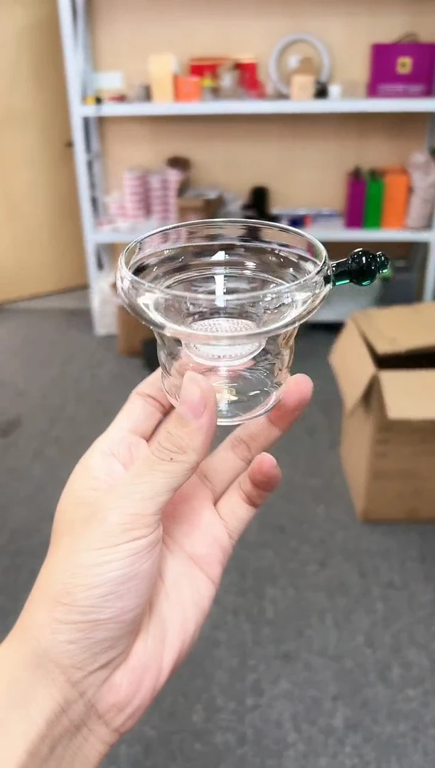 禾器奉珠激光茶漏墨绿色