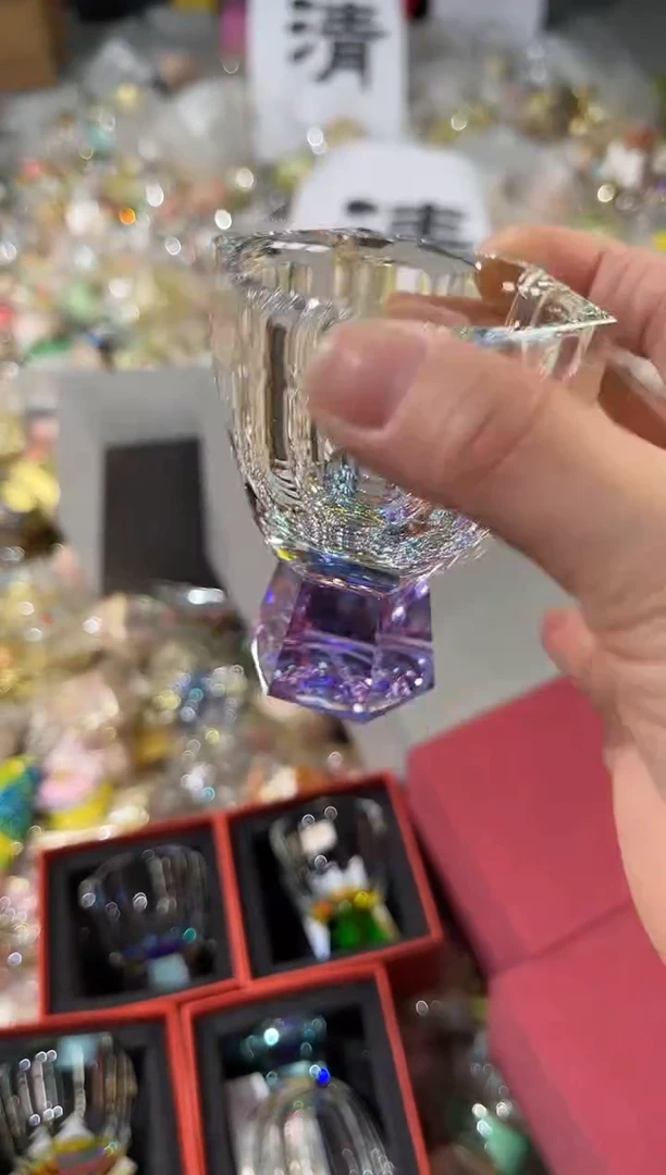 凌彩紫七宝烧杯子饰品