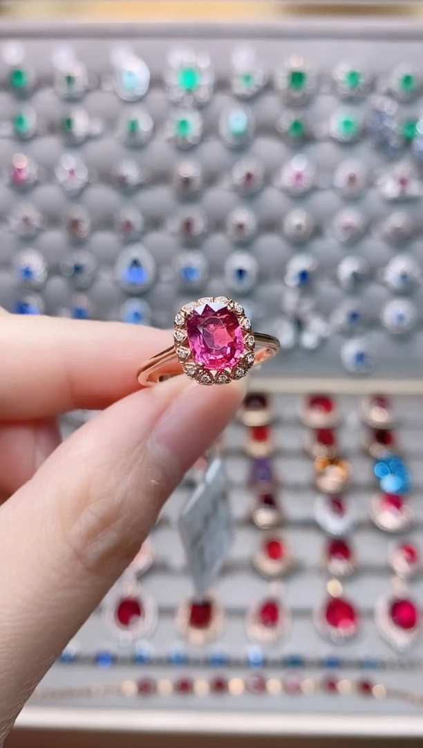 【闪购商品】碧玺18K金戒指18K金镶嵌1