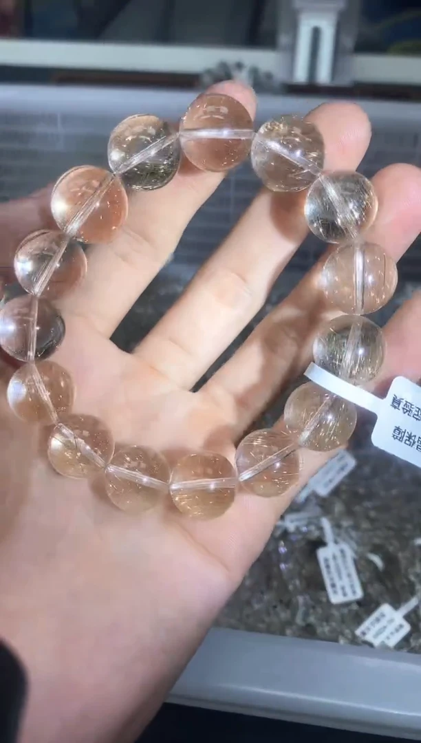 未镶嵌手串水晶A6银发晶14mm