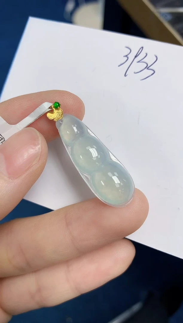 翡翠18K金镶嵌颈饰天然缅甸翡翠A货翡翠百元以上9元证书费自理