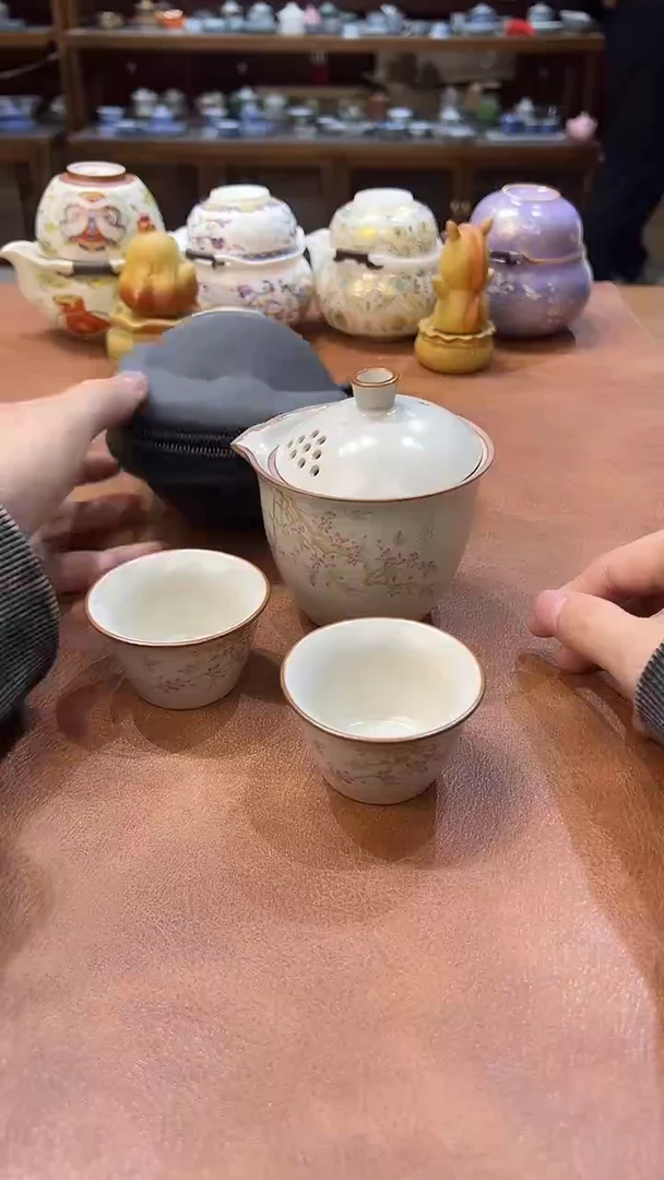 真的很便宜会开片的旅行茶具