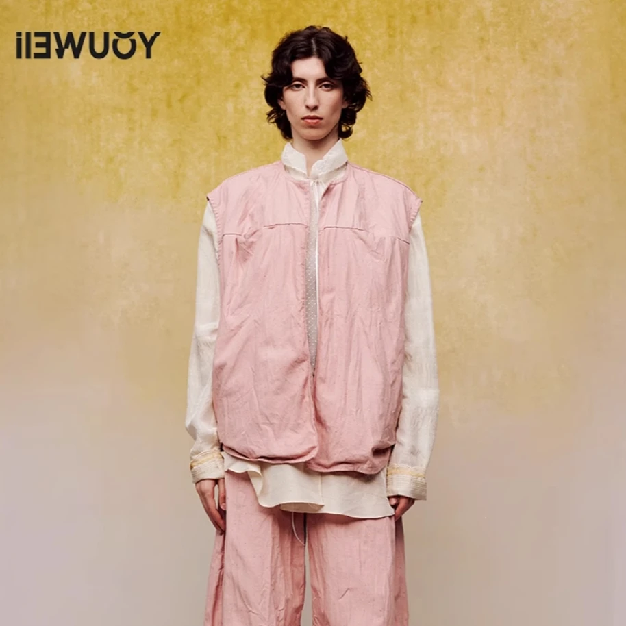 有尾YOUWEI树皮皱冬季牛津保暖舒适梭织马甲Y3624111小个子时尚