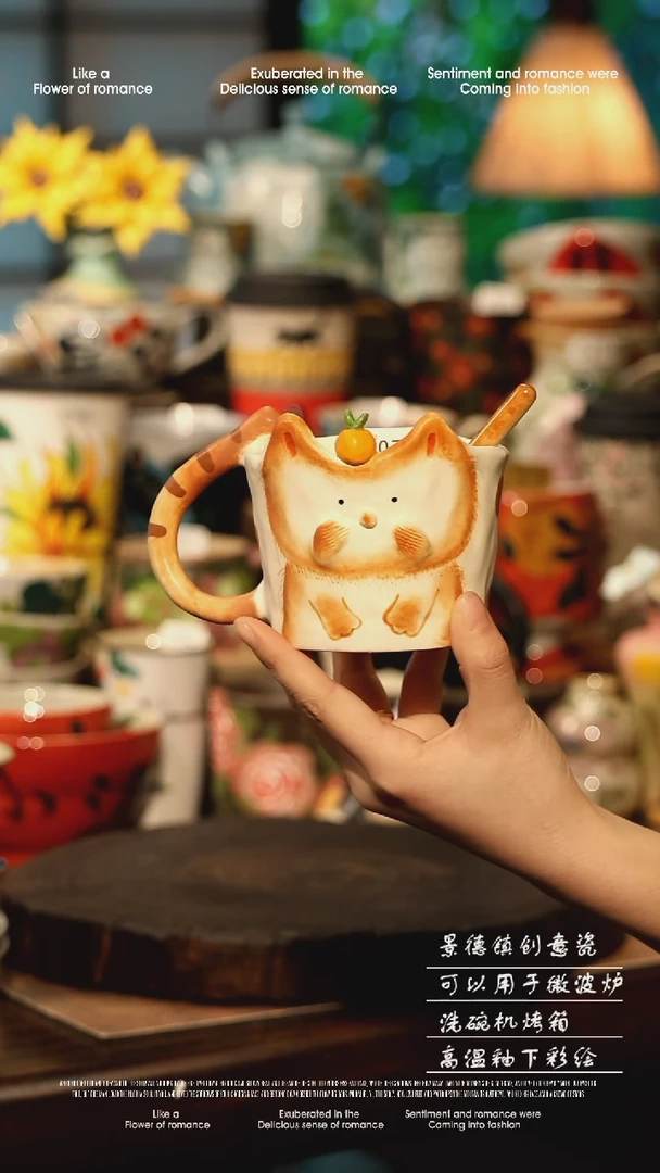 陶瓷景德镇高温釉下彩手工手绘款式@A0755@