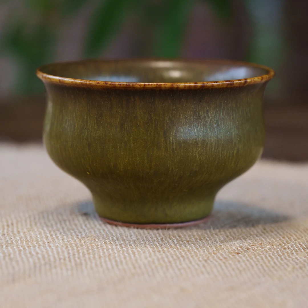 [茶叶末·大敞口杯]广达窑艺·茶席杯纯手工陶瓷茶具主人杯茶杯家用