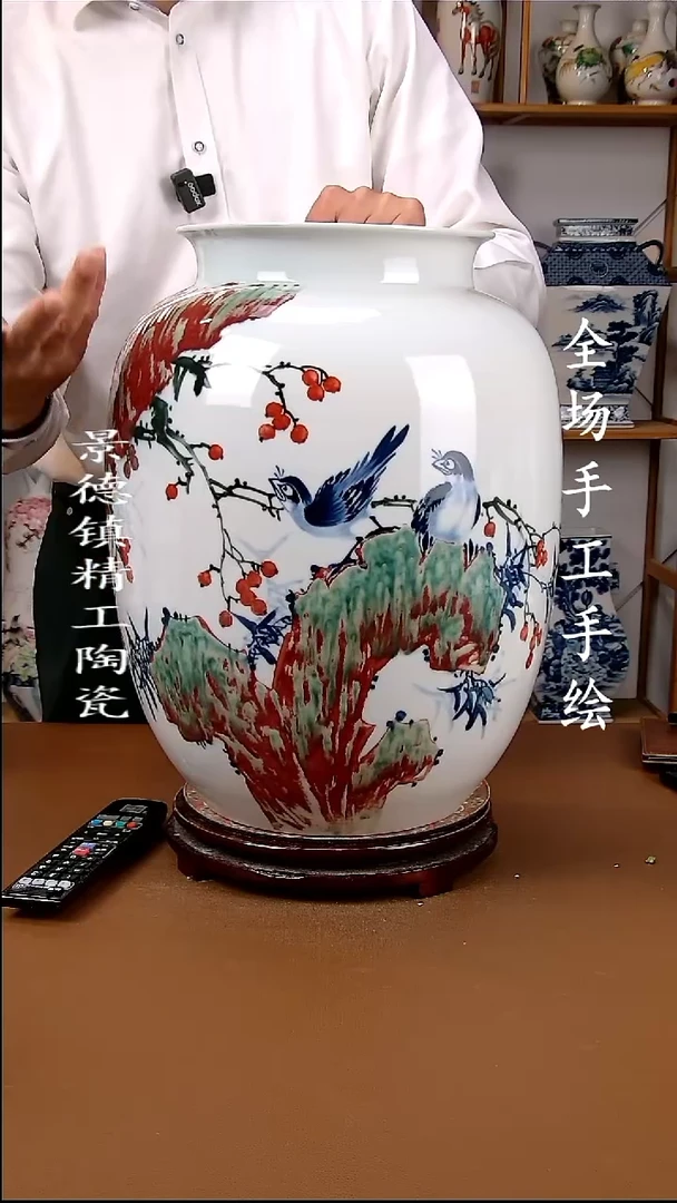 瓶景德镇手工手绘陶瓷摆件96