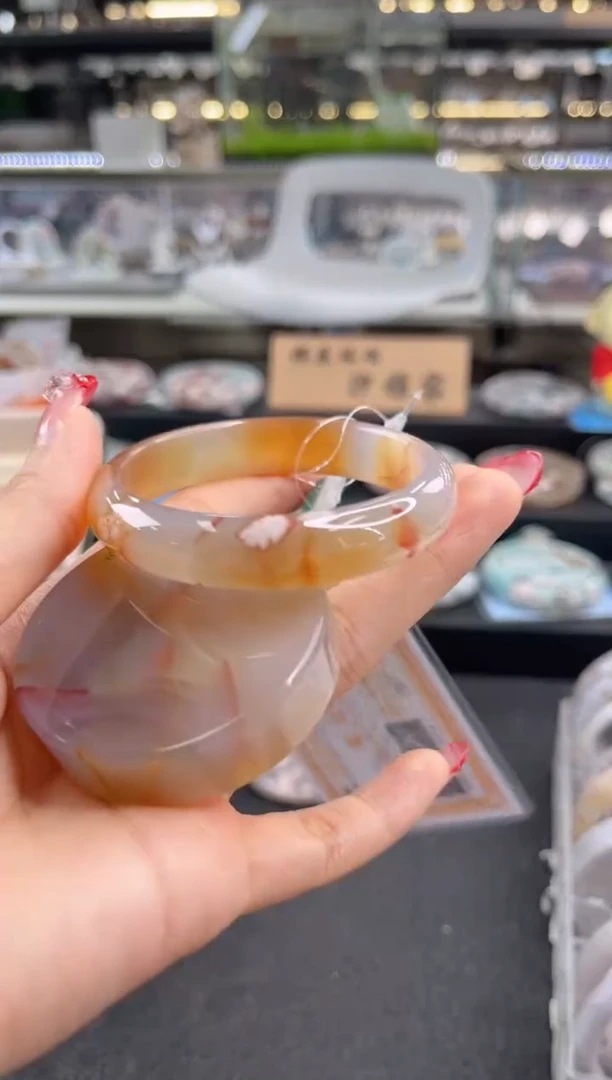 未镶嵌手镯石英质玉54圈口 （赠品镯心）36690